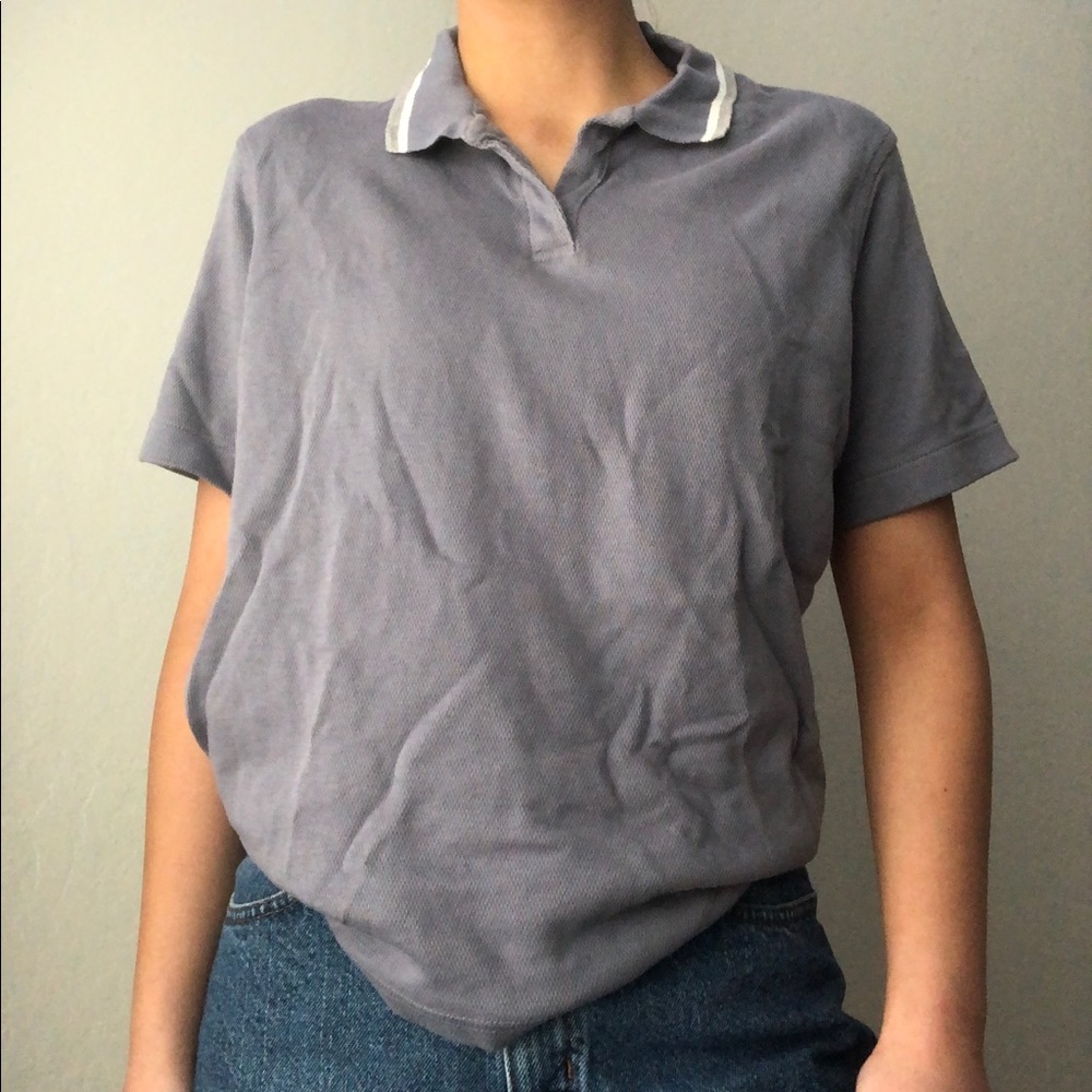 vintage gray polo collar shirt